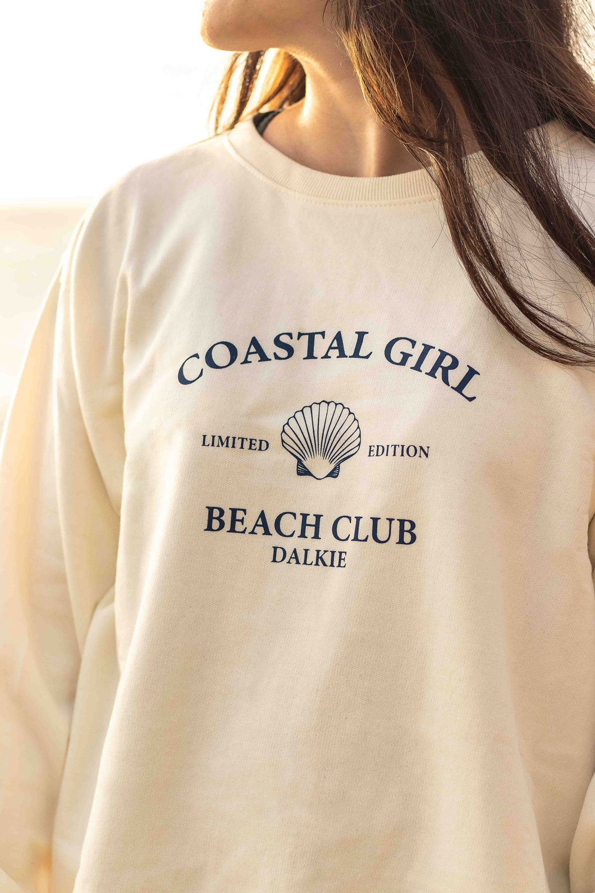 Crewneck Coastal Girl Crema