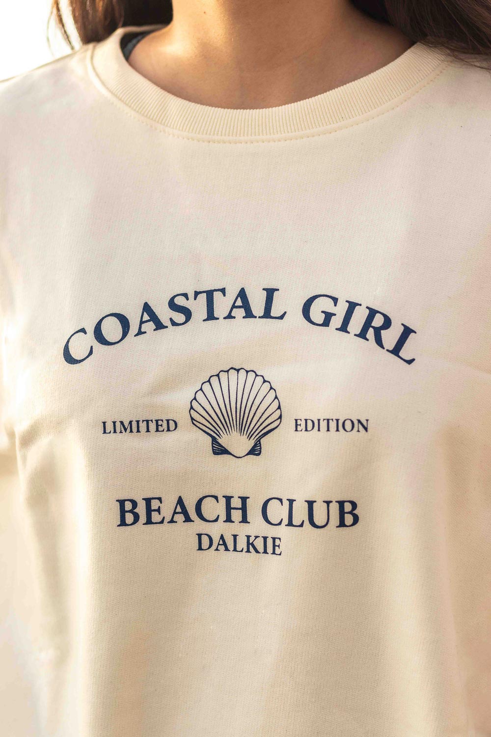 Crewneck Coastal Girl Crema