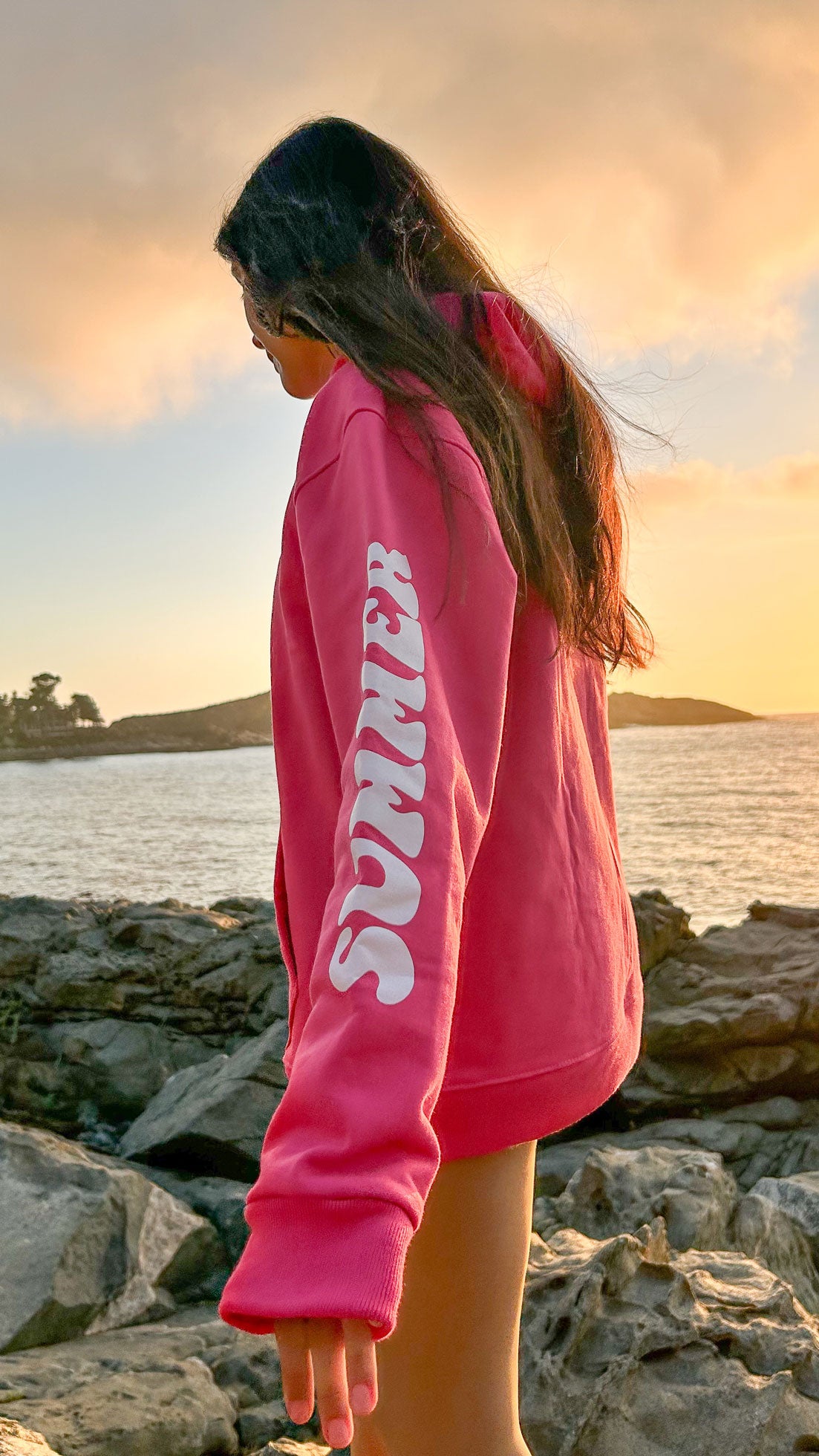 Hoodie Forever Summer Fucsia