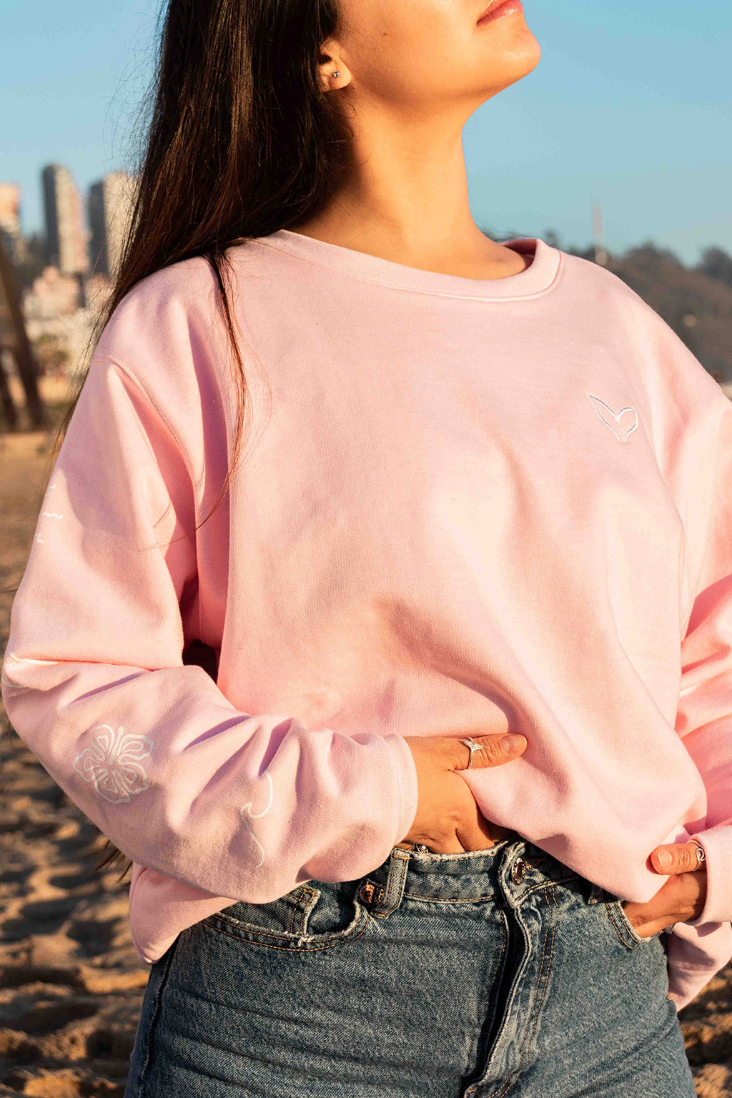 Crewneck "Love Nature" Rosado